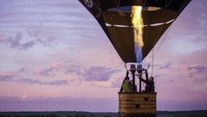 Hot-air balloons flight